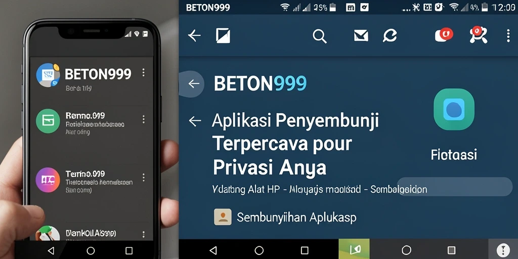 Antarmuka BETON999 yang sederhana dan efektif untuk menyembunyikan aplikasi.