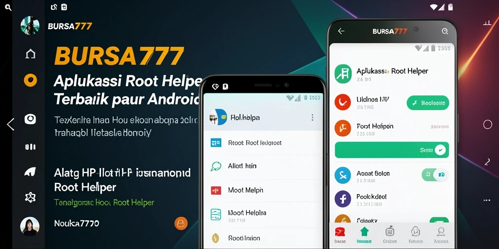 Tampilan utama BURSA777 yang sederhana dan efektif untuk Root Helper.
