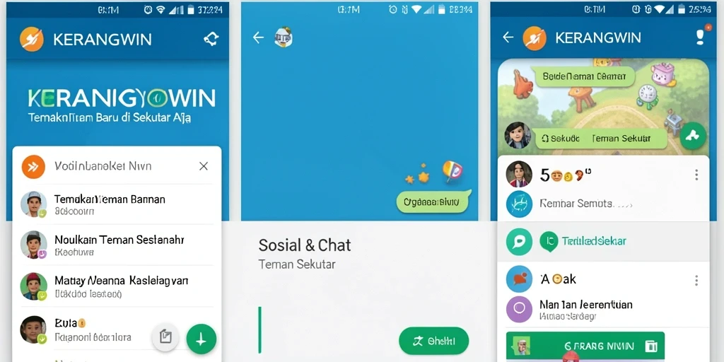 Tampilan antarmuka KERANGWIN yang intuitif untuk Teman Sekitar.