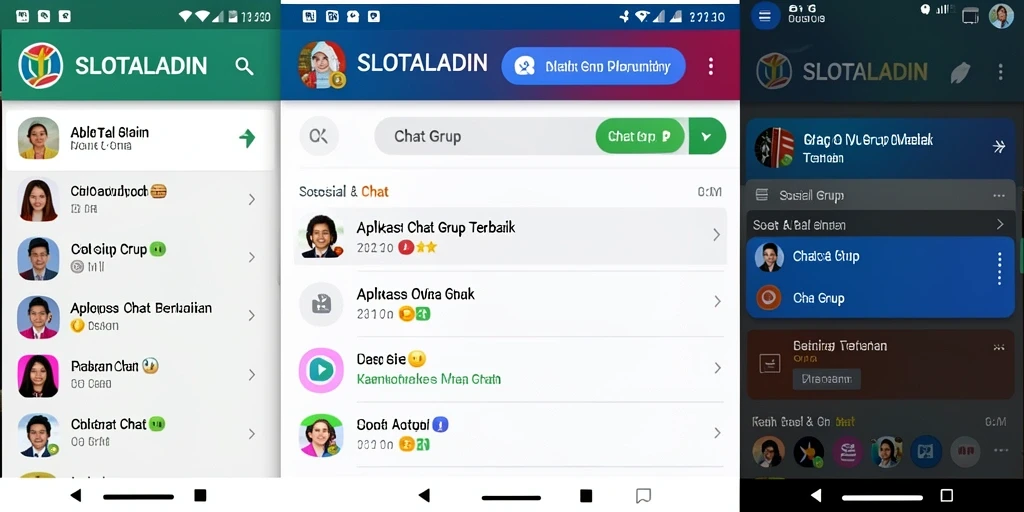 Antarmuka SLOTALADIN yang sederhana dan intuitif untuk Chat Grup.