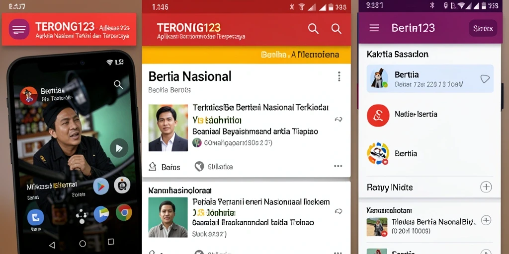 Tampilan antarmuka aplikasi berita nasional TERONG123 yang informatif.