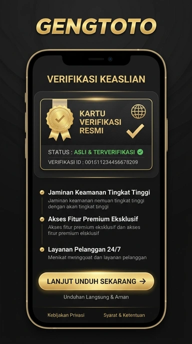 Tampilan kanal resmi gengtoto